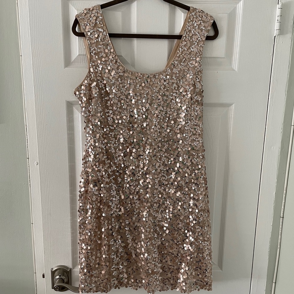 Guess Rose Gold sequin dress size 14 (worn once)